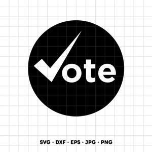 Vote Voting Button SVG Clipart PNG Cricut Silhouette (Instant Digital Download)