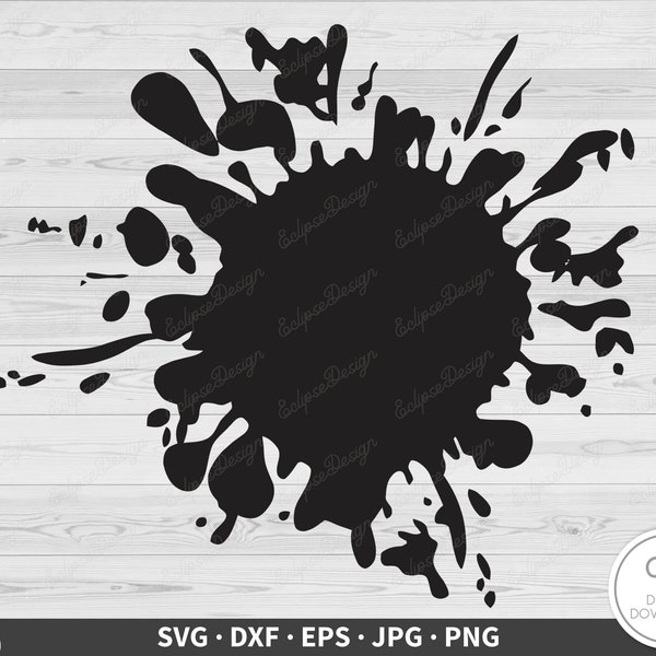 Paint Splatter SVG • Clip Art Cut File Silhouette dxf eps png jpg • Instant Digital Download