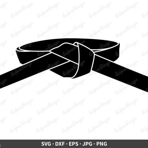 Black Belt Svg, Karate Clipart, Taekwondo Png, Martial Arts Dxf, Black