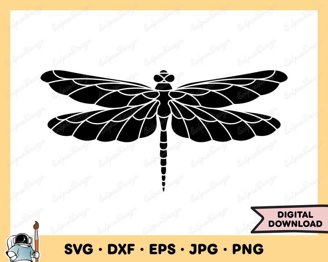 Dragonfly SVG Insect Clip Art Dragonfly Cut File Dragonfly Silhouette ...