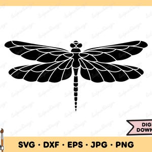 Dragonfly SVG Insect Clip Art Dragonfly Cut File Dragonfly Silhouette Instant Digital Download