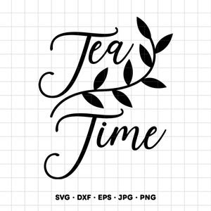 Teestunde SVG Clipart PNG Cricut Silhouette (Sofortiger digitaler Download)