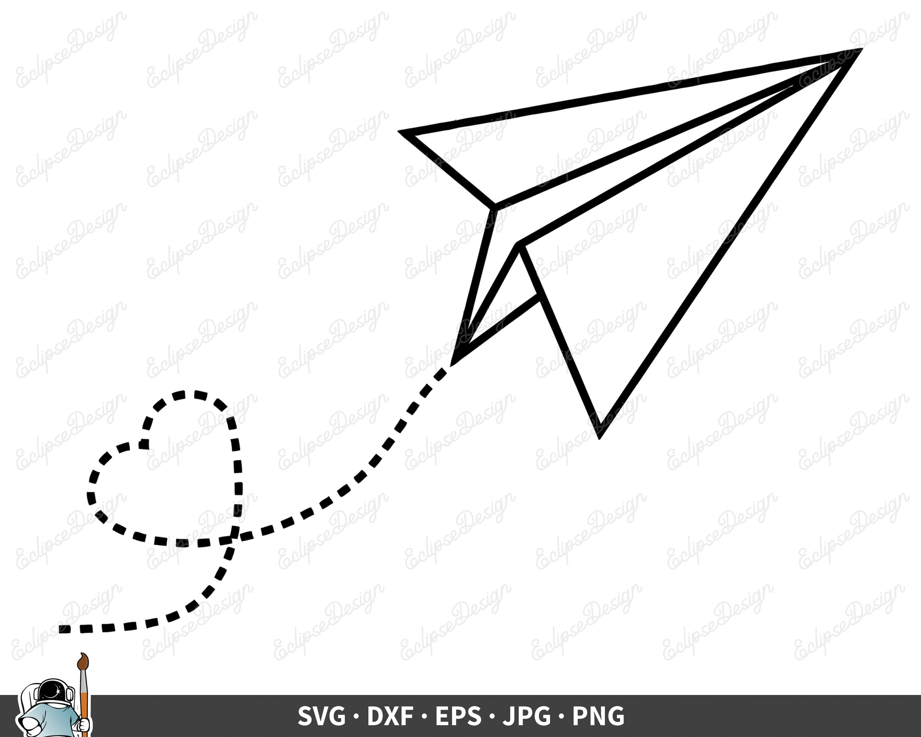 Paper Airplane SVG Plane Svg Airplane Vector Airplane Cricut - Etsy