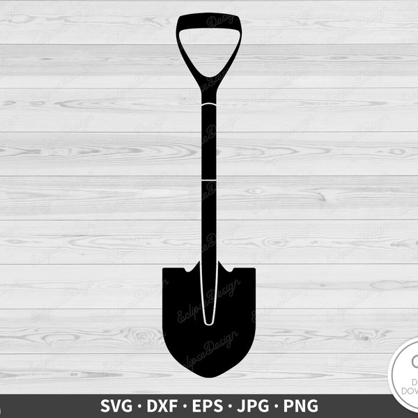 Shovel SVG • Clip Art Cut File Silhouette dxf eps png jpg • Instant Digital Download