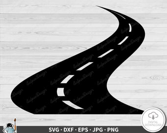 Winding Road Clipart Digital Download SVG PNG JPG PDF Cut Files