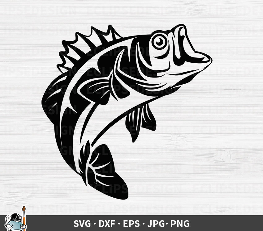 Download Fish Svg Bass Fishing Svg Fishing Svg Dad Svg Largemouth Bass Svg Fish Clip Art Bass Cricut Fishing Silhouette Jpg Png Svg Dxf Eps