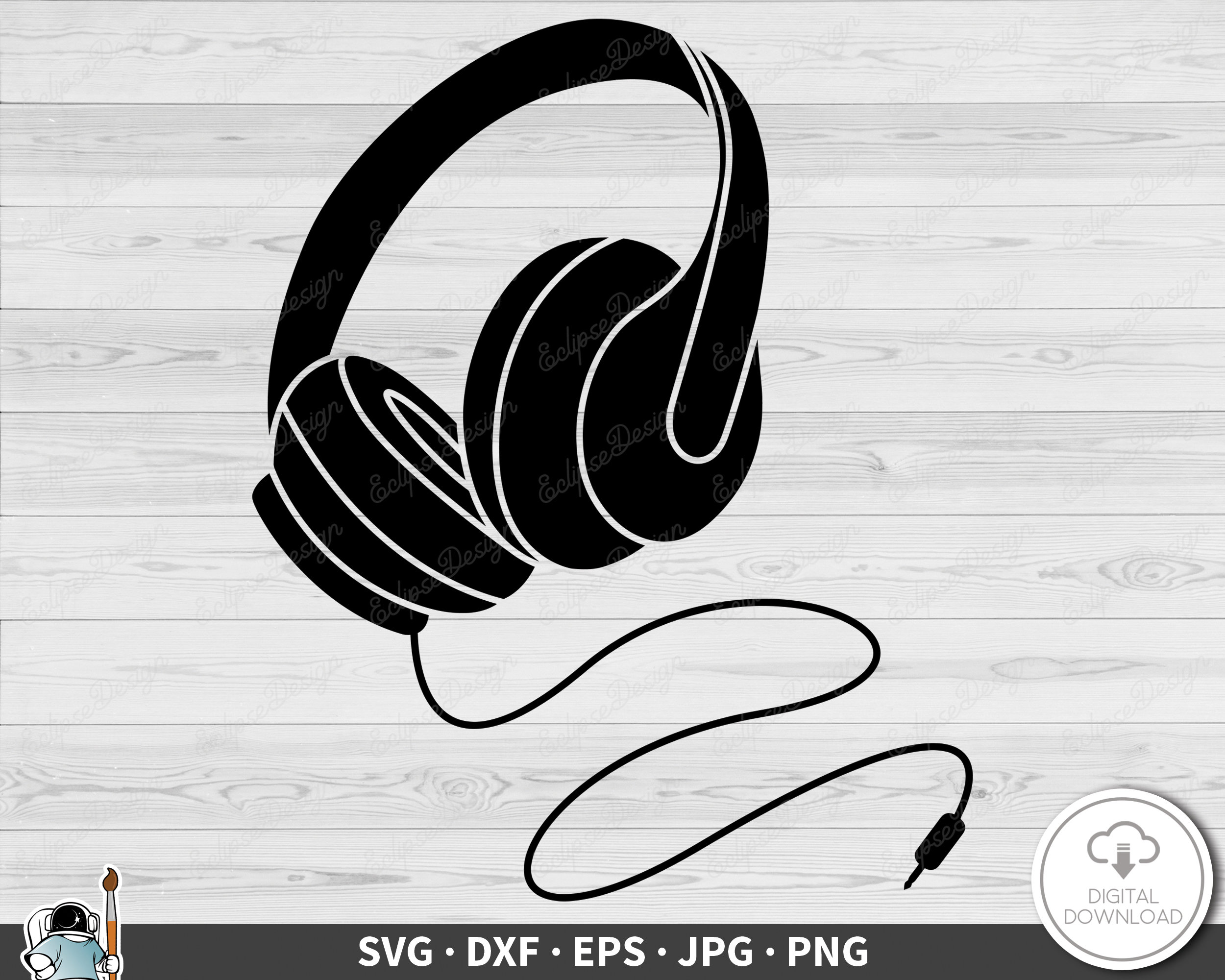 Headphones With Cord Clip Art