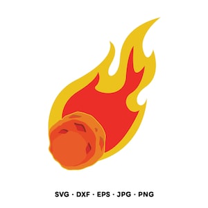 Imágenes prediseñadas de cometas y meteoritos en formato SVG y PNG (descarga digital instantánea)