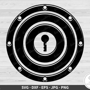 Keyhole SVG Clip Art Cut File Silhouette Dxf Eps Png Jpg Instant ...