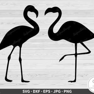 Tropical Flamingo SVG Clip Art Cut File Silhouette Instant Digital Download