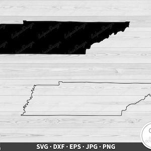 Tennessee SVG staat illustraties gesneden bestand silhouet Instant Digitale Download dxf eps png jpg
