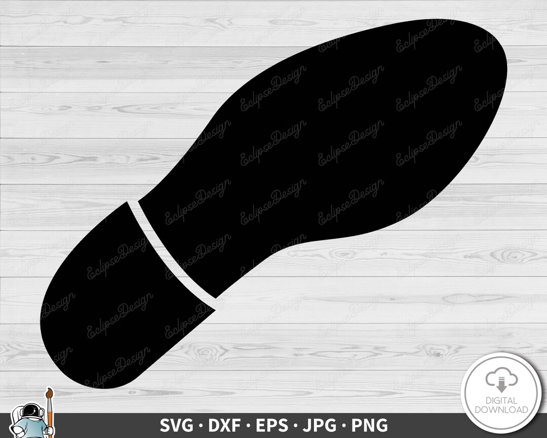 Shoe Print SVG Detective Clue Clip Art Cut File Silhouette Instant ...