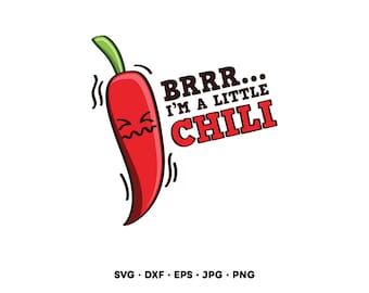 Red Chili Pepper SVG Clipart PNG Cricut Silhouette (Instant Digital Download)