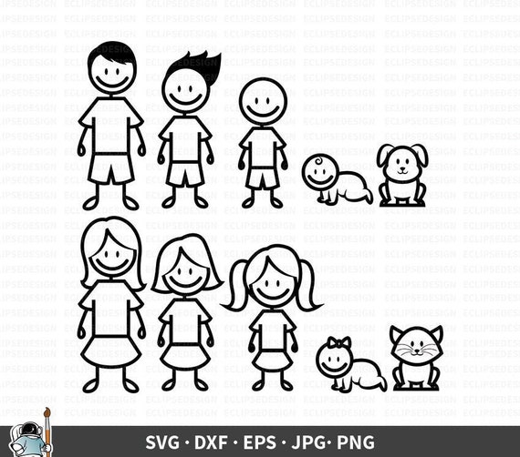 Download Stick Figure Family Svg Stick Figures Svg Family Vector Etsy