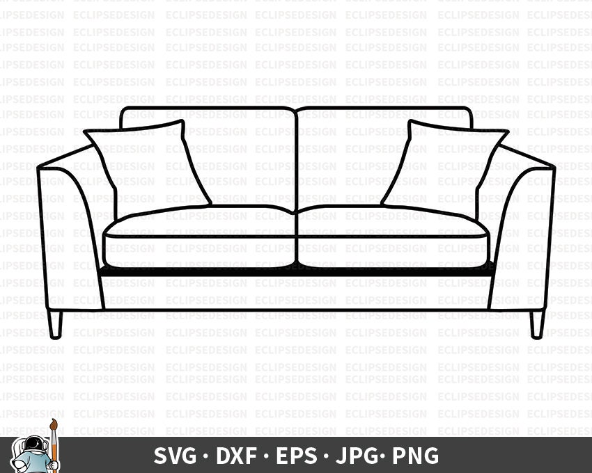 Couch SVG Sofa Vector Couch Cricut Couch Silhouette Couch Etsy