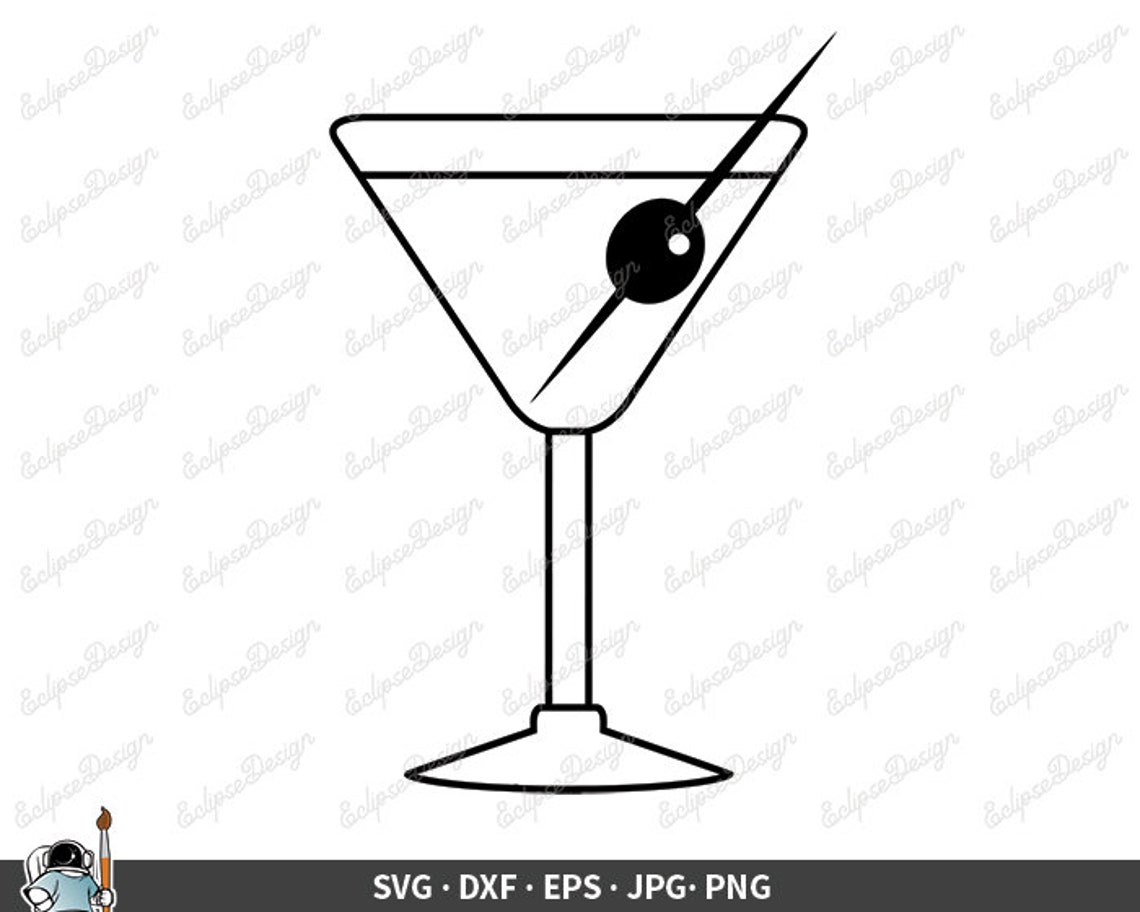 Martini SVG Martini Vector Martini Clipart Martini Cricut Etsy