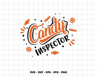 Candy Inspector Halloween SVG Clipart PNG Cricut Silhouette (Instant Digital Download)