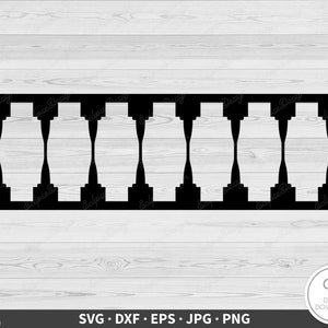 Stair Railing SVG Clip Art Cut File Silhouette Instant Digital Download