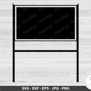Yard Sign SVG Banner Clip Art Cut File Silhouette Instant Digital Download