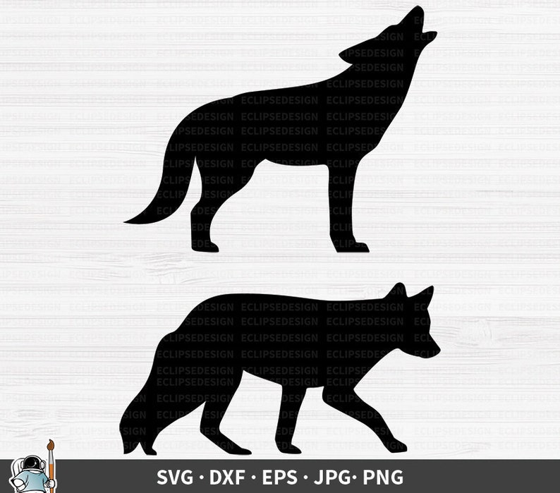Howling svg Coyotes SVG Coyote Silhouette Coyote Cut File svg dxf jpg png eps Animal svg Coyote SVG Coyote Clip Art Coyote Cricut