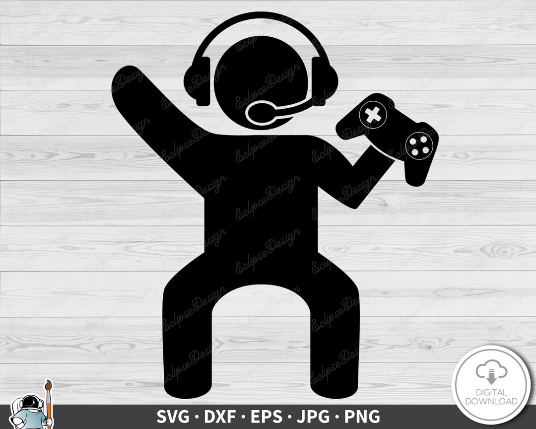 Playing video game.ai Royalty Free Stock SVG Vector and Clip Art