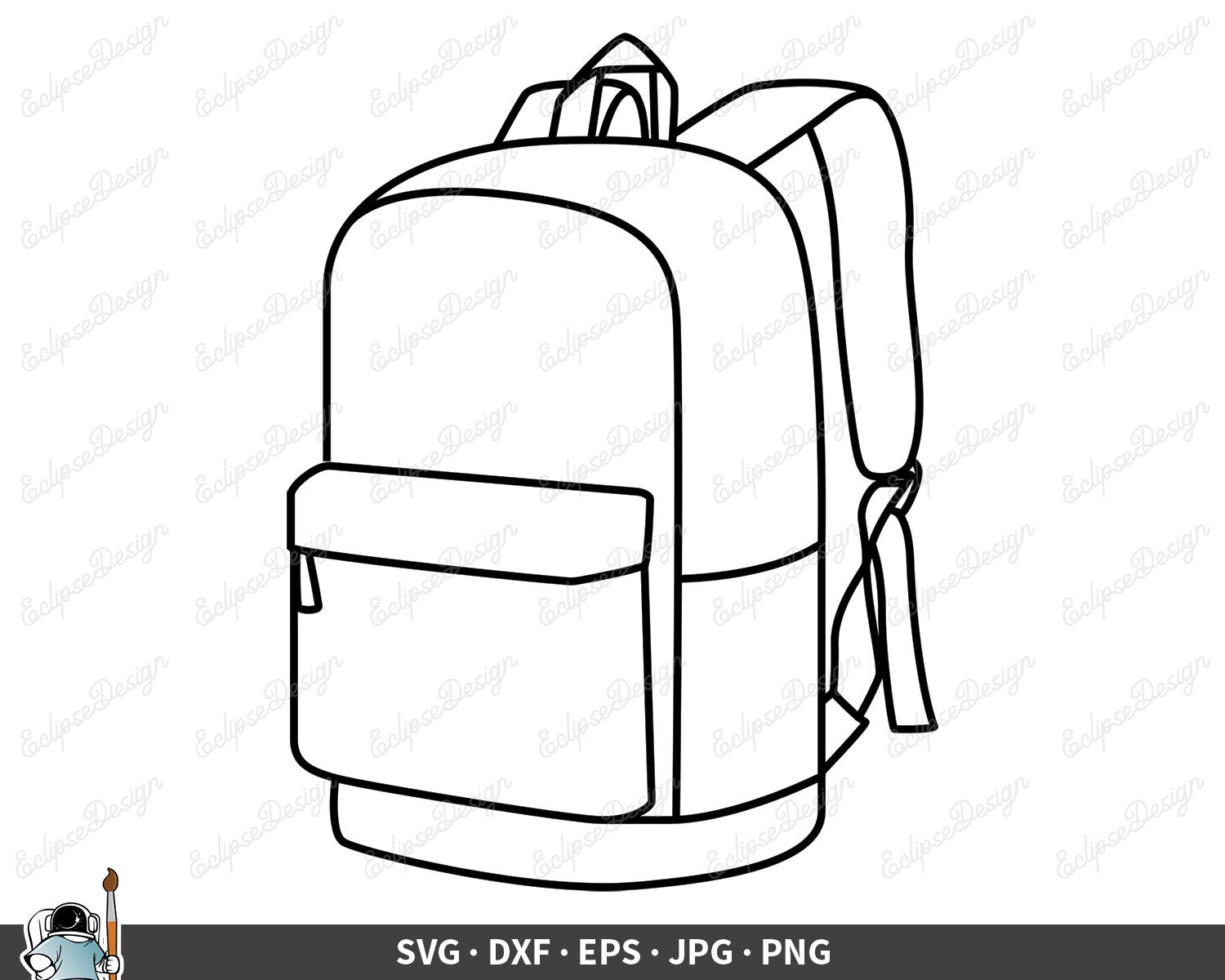 Backpack SVG Backpack Clip Art Vector Backpack Clipart Etsy Denmark