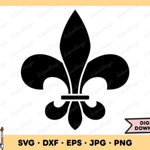 Fleur de Lis SVG New Orleans SVG Fleur de Lis Clip Art Cut File Silhouette Instant Digital Download