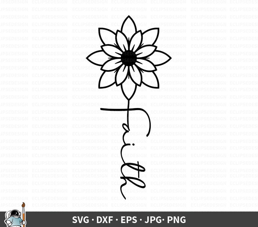 Faith Flower SVG Faith Vector Flower Clipart Faith Cricut  Etsy