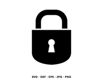 Lock SVG Clipart PNG (Instant Digital Download)