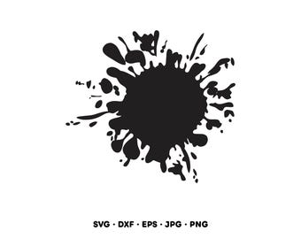 Paint Splatter SVG Clipart PNG Cricut Silhouette (Instant Digital Download)