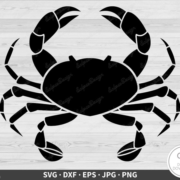 Cancer Zodiac Astrology Crab SVG • Clip Art Cut File Silhouette dxf eps png jpg • Instant Digital Download