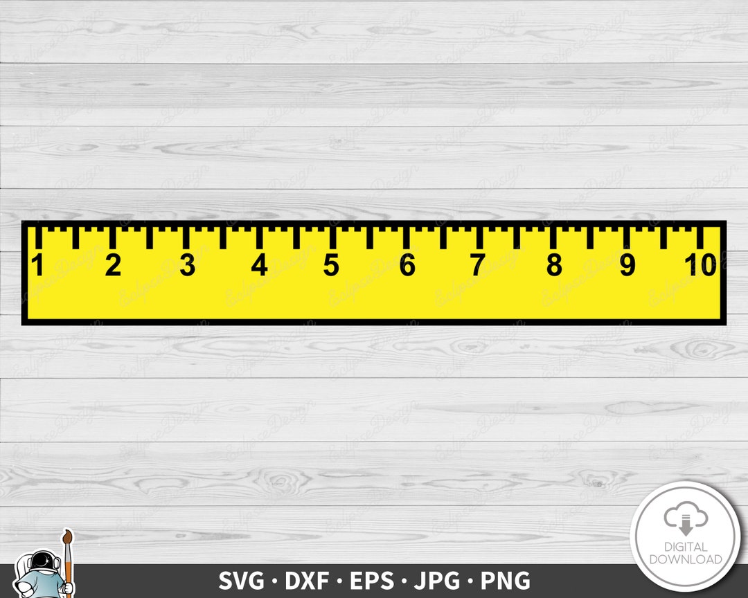 Ruler. Files prepared for Cricut. SVG Clip Art. Digital file available for  instant download (eps, svg, pdf, dxf, png, jpeg)