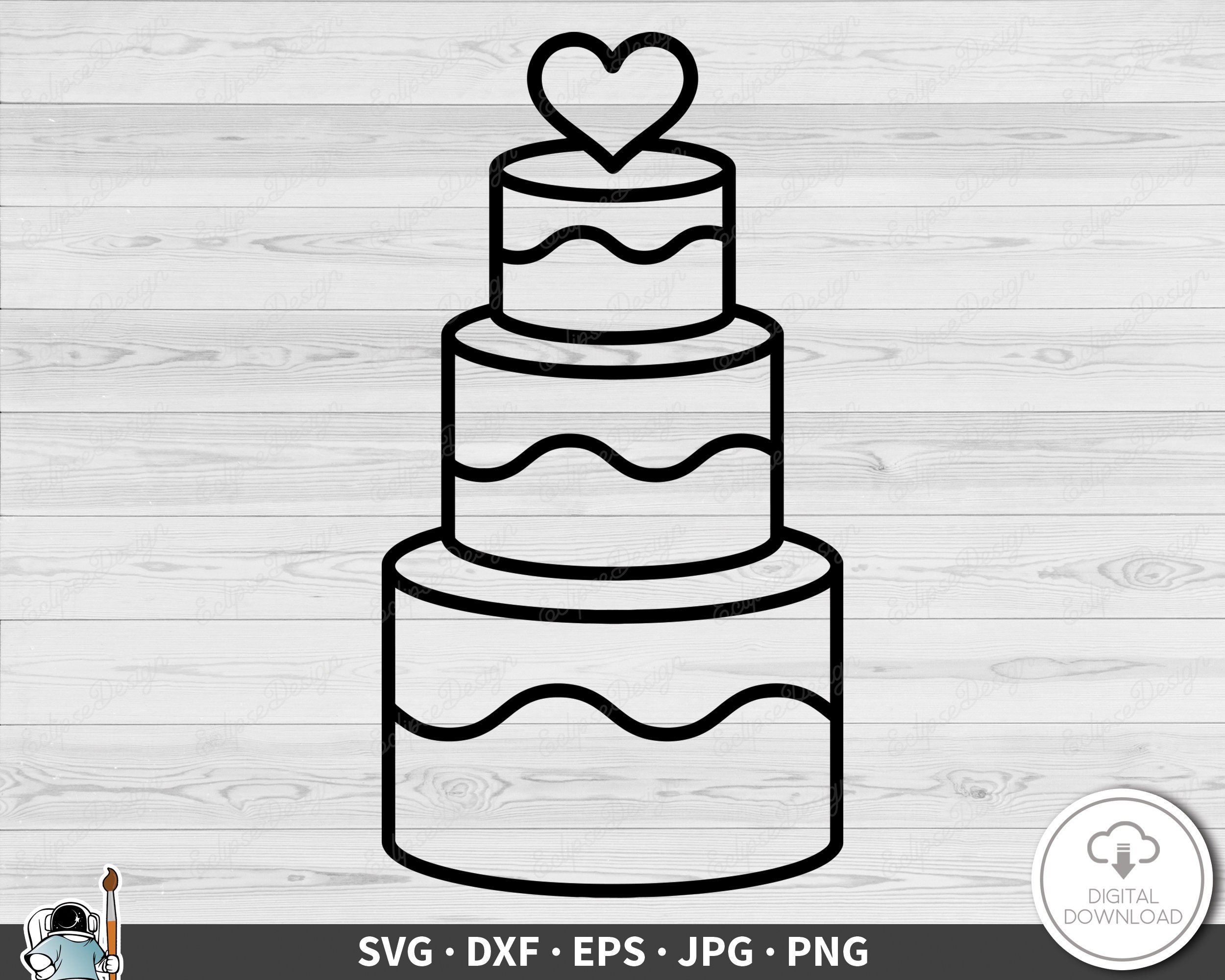 Cutting The Wedding Cake Clipart