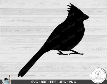 Birding Cardinal SVG • Clip Art Cut File Silhouette dxf eps png jpg • Téléchargement numérique instantané
