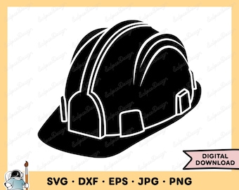 Construction Hard Hat SVG Hard Hat Clip Art Hard Hat Cut File Silhouette Instant Digital Download