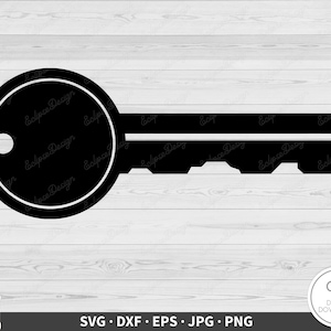 Clé de la maison SVG Clip Art couper fichier Silhouette téléchargement numérique instantané dxf eps png jpg