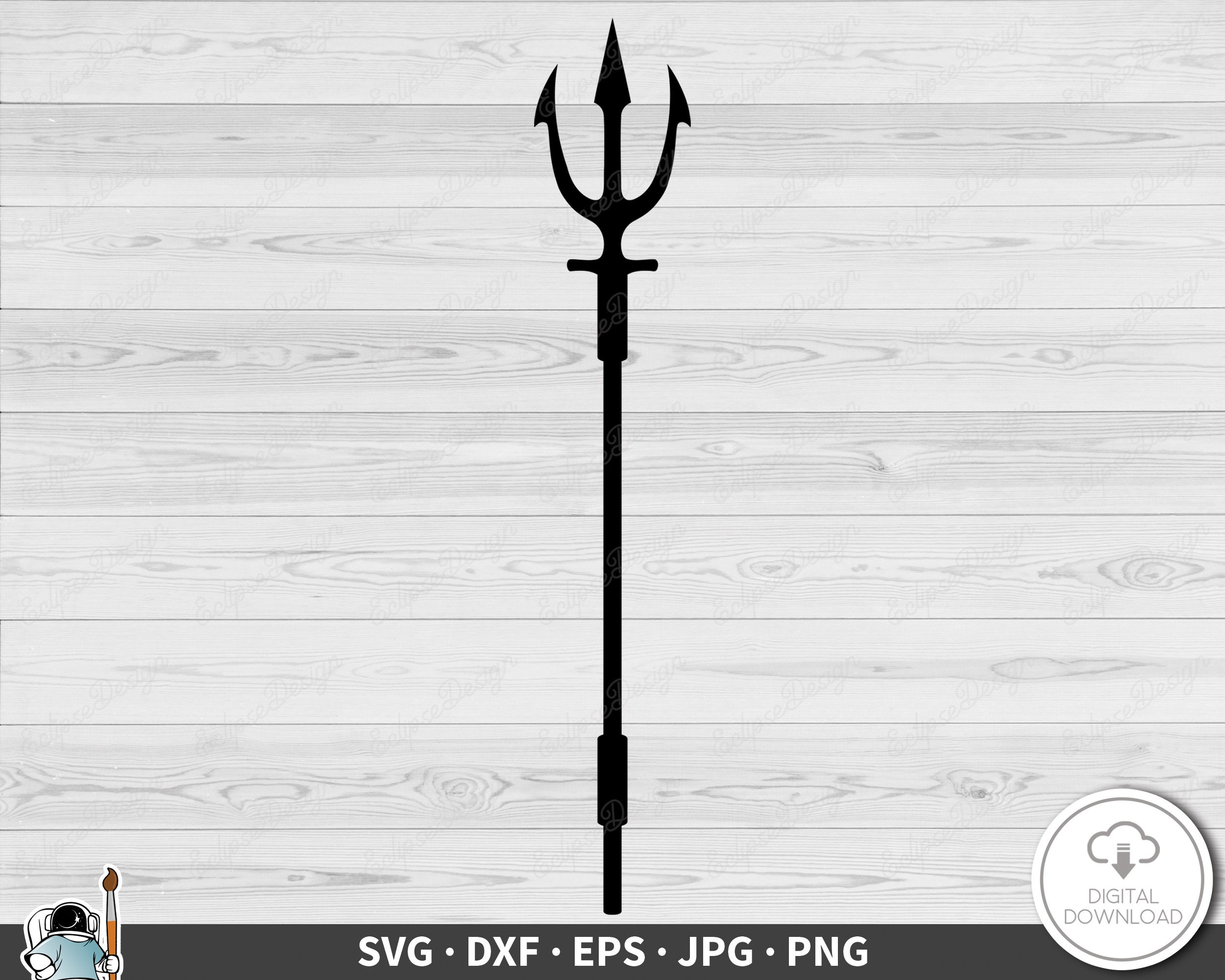 Black Trident Silhouette
