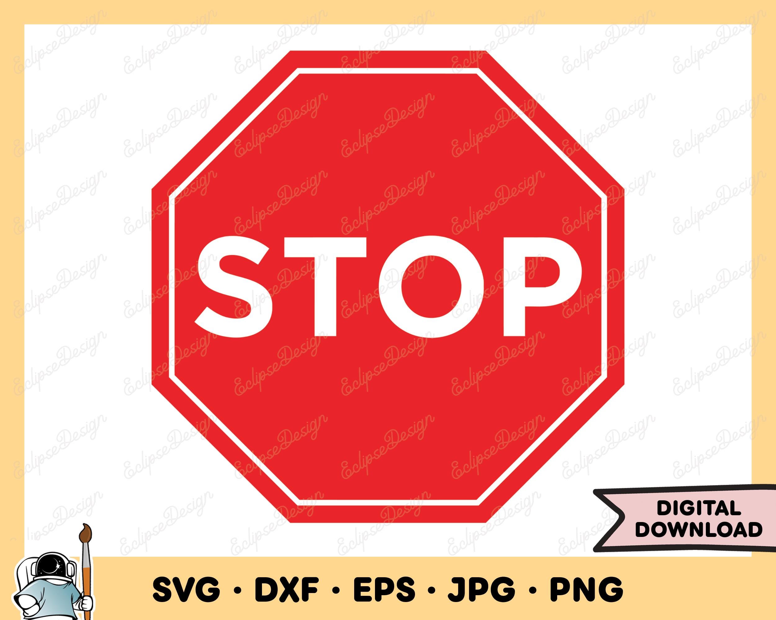 Stop Sign SVG Stop Sign PNG Traffic SVG Stop Clip Art Cut File ...