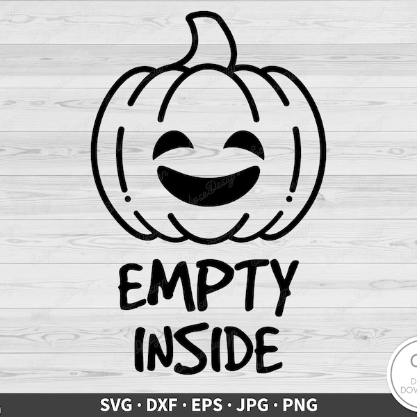 Pumpkin Empty Inside Halloween SVG • Clip Art Cut File Silhouette dxf eps png jpg • Instant Digital Download