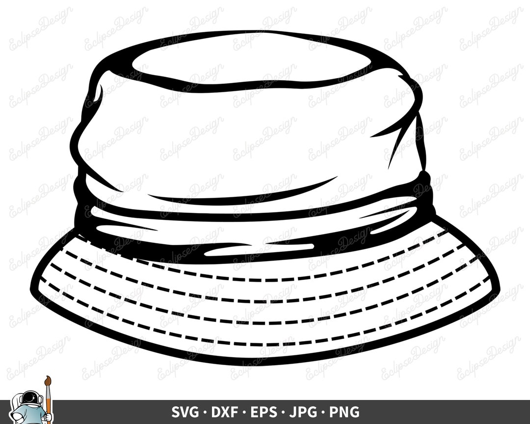 Bucket Hat SVG Bucket Hat Clip Art Vector Bucket Hat Cut File - Etsy