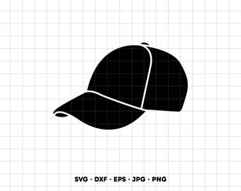 Baseball Cap SVG Clipart PNG Cricut Silhouette (Instant Digital Download)