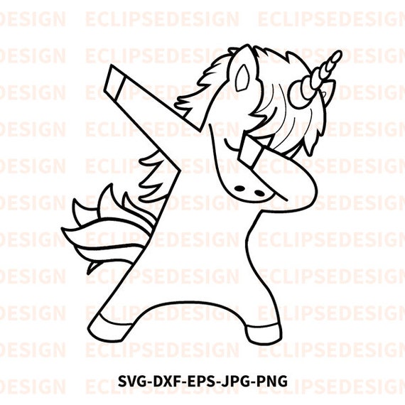 dabbing unicorn svg dancing unicorn outline svg unicorn svg magical  unicorn svg cricut unicorn silhouette cut file jpg png svg dxf eps