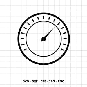 Speedometer Racing SVG Clipart PNG Cricut Silhouette (Instant Digital Download)