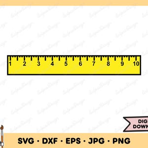 Regla SVG, regla PNG, clip art de regla, archivo de corte, silueta, descarga digital instantánea