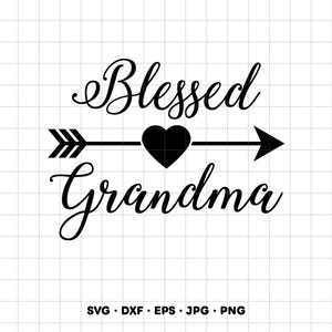 Blessed Grandma SVG Clipart PNG Cricut Silhouette (Instant Digital Download) image 1