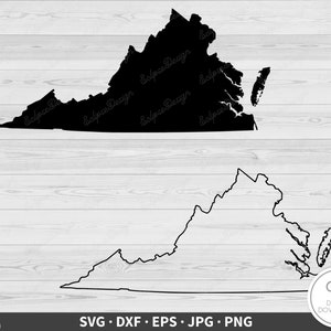 Virginia SVG State Clip Art Cut File Silhouette Instant Digital Download