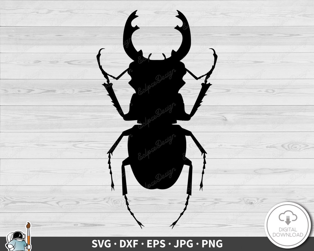 Insect Dxf Beetle SVG Insect Clip Art Cut File Silhouette Dxf Eps Png Jpg Instant ...
