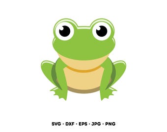 Frog SVG Clipart PNG (Instant Digital Download)