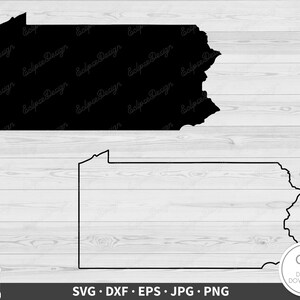 Pennsylvania SVG State Clip Art Cut File Silhouette Instant Digital Download