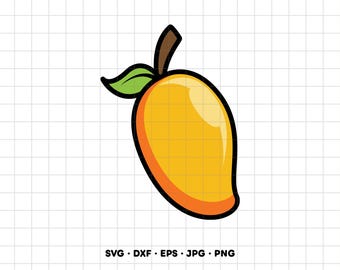 Mango Fruit SVG Clipart PNG Cricut Silhouette (Instant Digital Download)